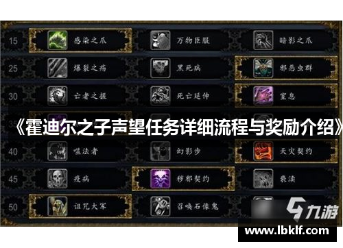 《霍迪尔之子声望任务详细流程与奖励介绍》
